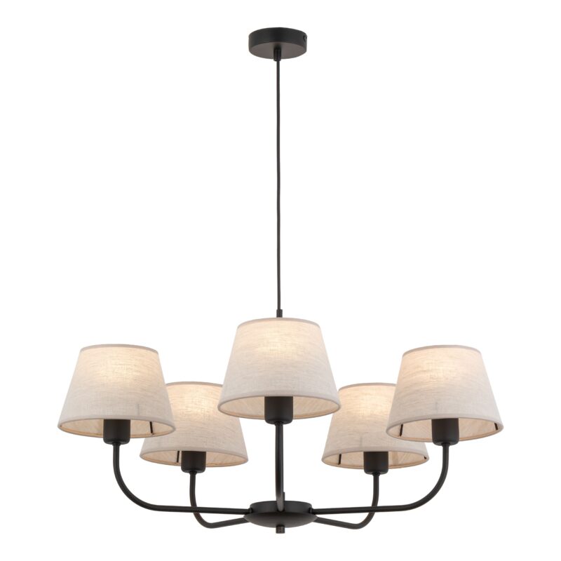 Lampa Wisząca TK Lighting Chicago Linen x5 - obrazek 12