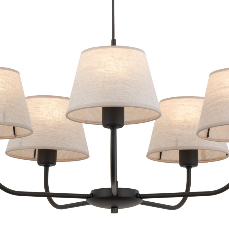 Lampa Wisząca TK Lighting Chicago Linen x5 - obrazek 13