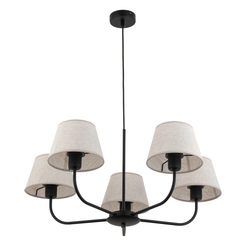 Lampa Wisząca TK Lighting Chicago Linen x5 - obrazek 15