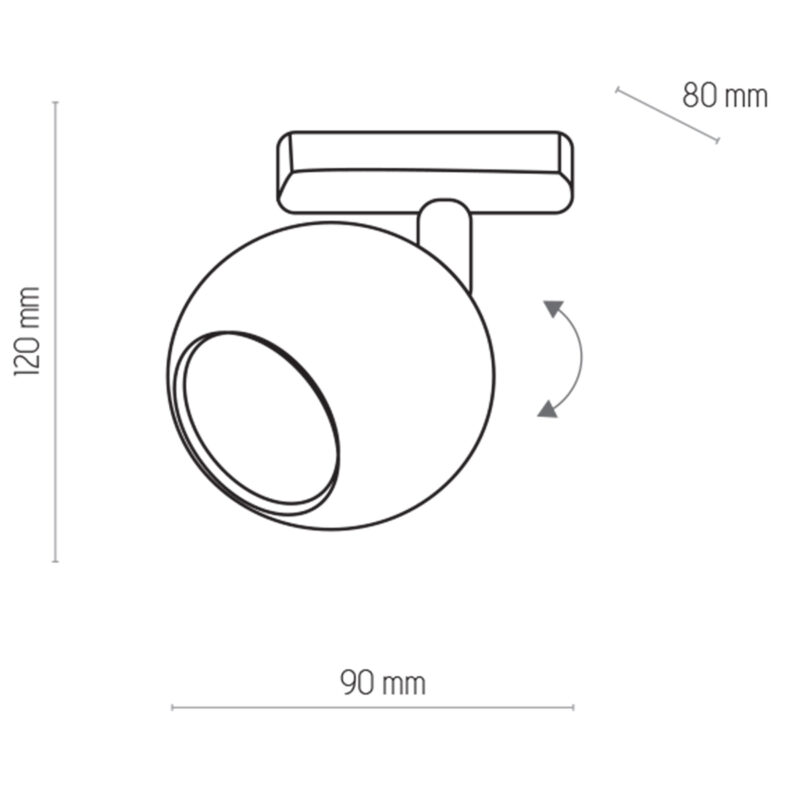 System szynowy TK Lighting Tracer Black Tl-001 GU10 x1 - obrazek 3