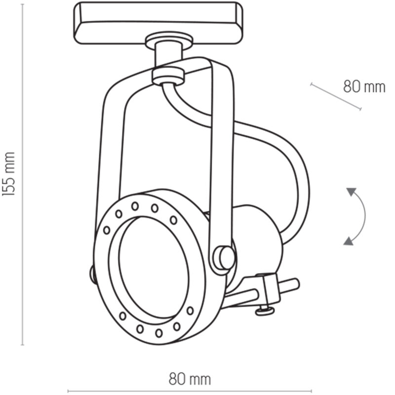 System szynowy TK Lighting Tracer Black Tl-002 GU10 50W x1 - obrazek 3