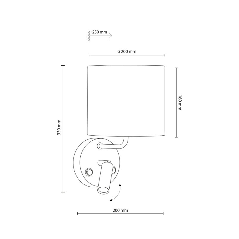 Kinkiet TK Lighting Richi Black/gold E27+ G9 x2 - obrazek 8