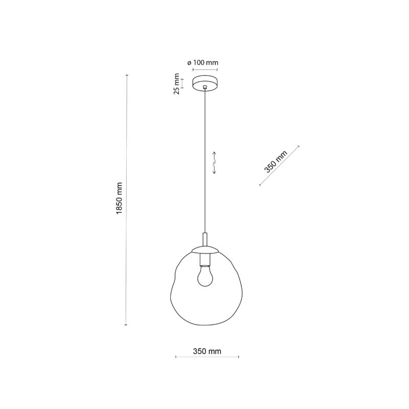 Lampa Wisząca TK Lighting Sol Graphite x1 - obrazek 4
