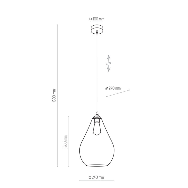 Lampa Wisząca TK Lighting Fuente x1 - obrazek 4