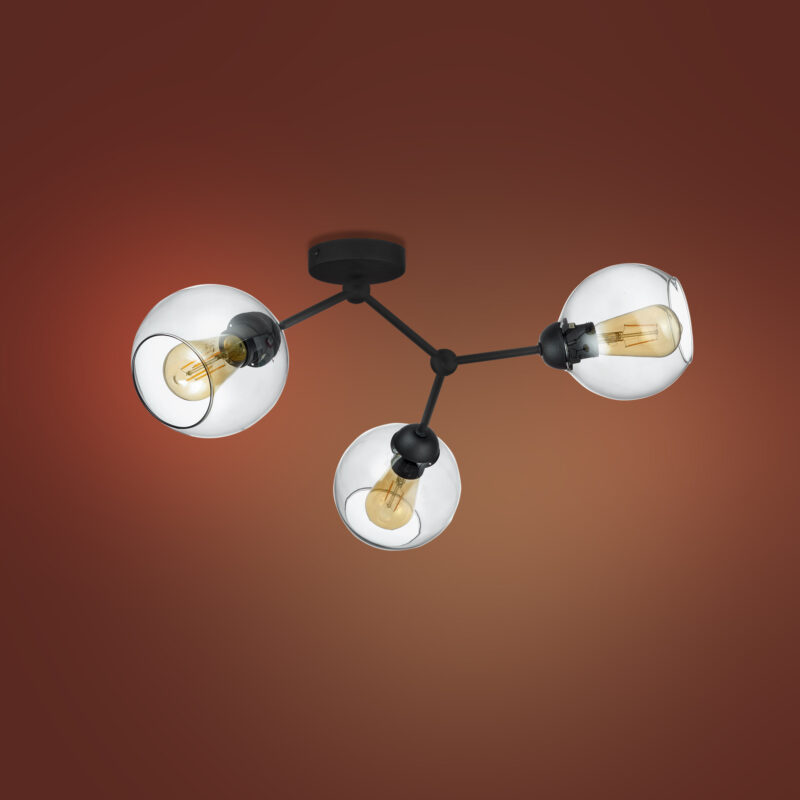 Lampa Sufitowa TK Lighting Fairy Czarna x3 - obrazek 3