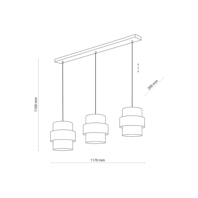 Lampa Wisząca TK Lighting Calisto x3 - obrazek 6