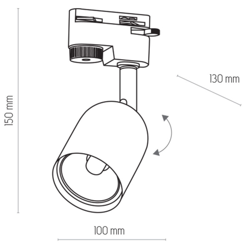 System szynowy TK Lighting Tracer White GU10 x1 - obrazek 3
