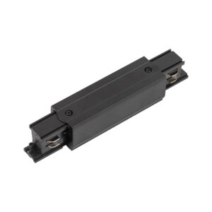 System szynowy TK Lighting Tracer 3-fazowy Black Łącznik Prosty Z Podłączeniem Zasilającym