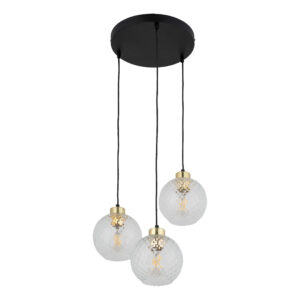 Lampa Wisząca TK Lighting Devon Koło Transparent x3