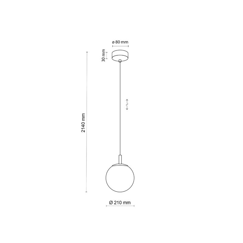 Lampa Wisząca TK Lighting Cadix Gold 210 x1 - obrazek 5