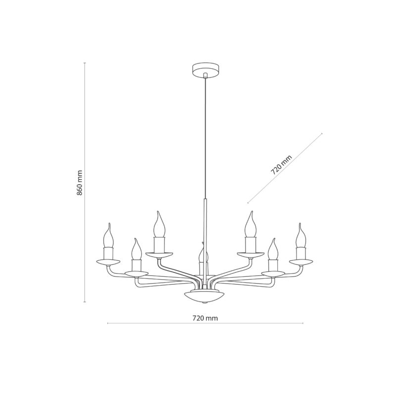 Lampa Wisząca TK Lighting Limal x7 - obrazek 8
