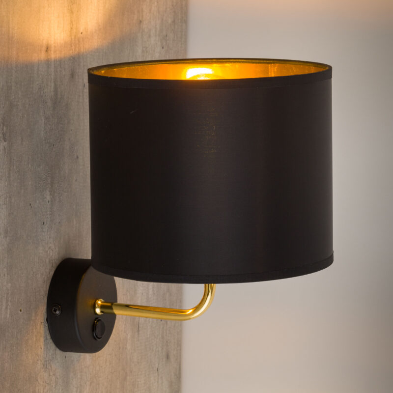Kinkiet TK Lighting Vega Black/gold x1 - obrazek 3