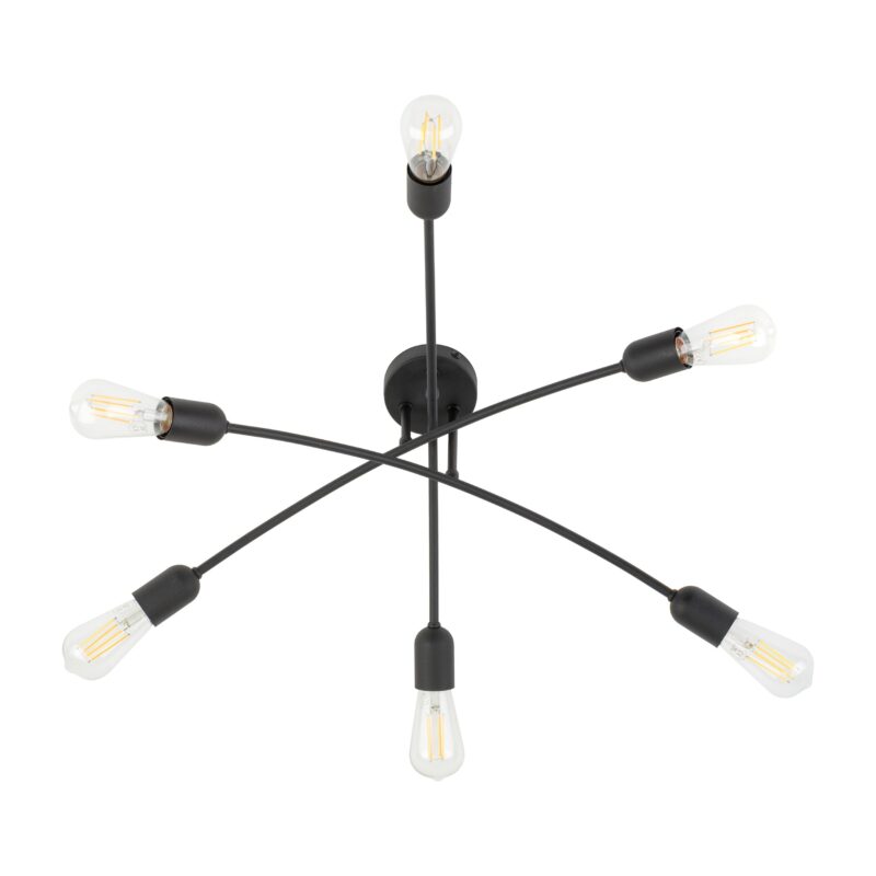 Lampa Sufitowa TK Lighting Helix Black x6 - obrazek 6