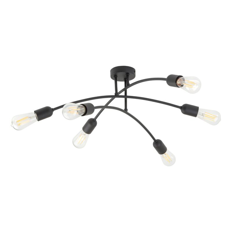 Lampa Sufitowa TK Lighting Helix Black x6 - obrazek 7