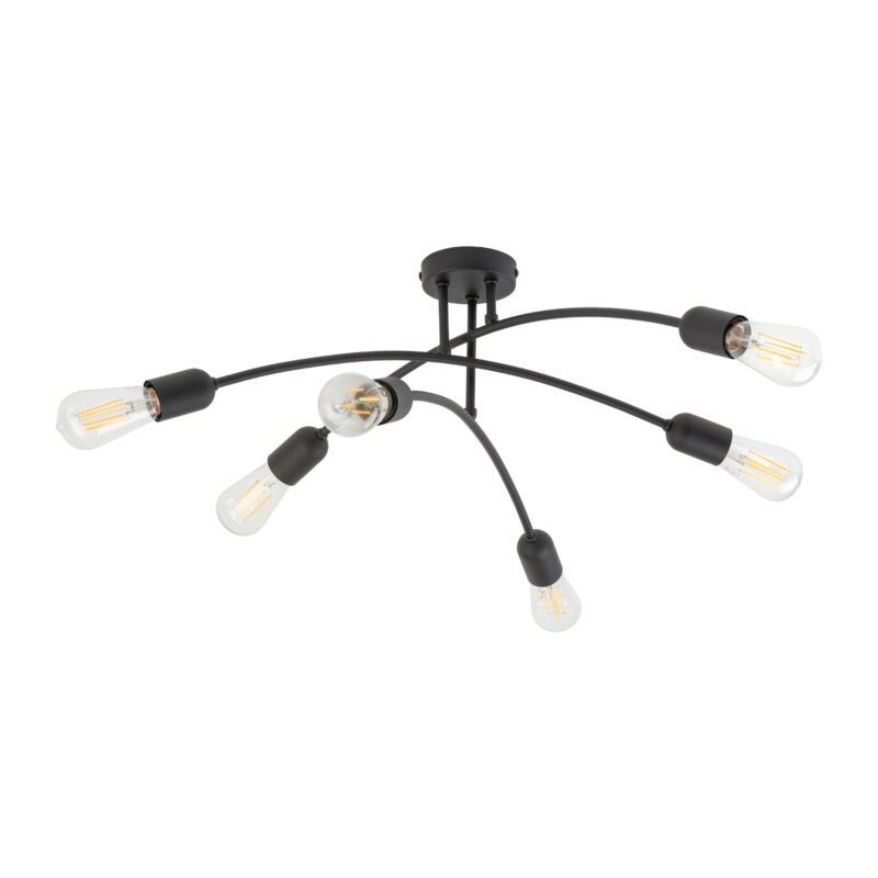 Lampa Sufitowa TK Lighting Helix Black x6 - obrazek 8