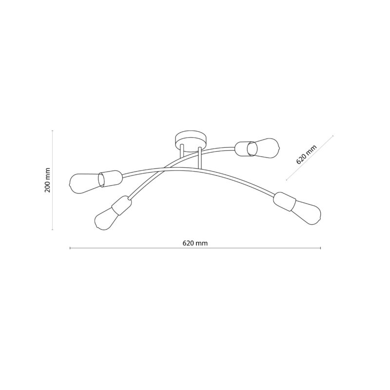 Lampa Sufitowa TK Lighting Helix Gold x4 - obrazek 9
