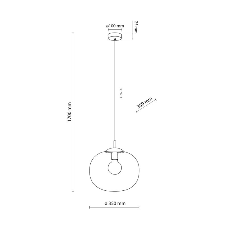 Lampa Wisząca TK Lighting Vibe Topaz 350 x1 - obrazek 6