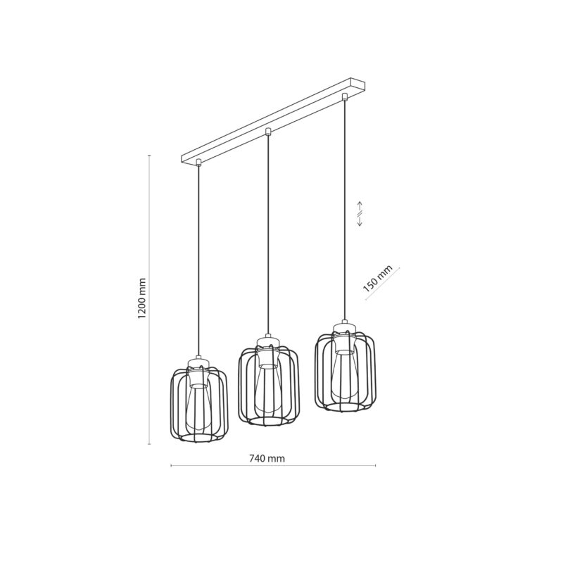 Lampa Wisząca TK Lighting Galaxy New x3 - obrazek 11