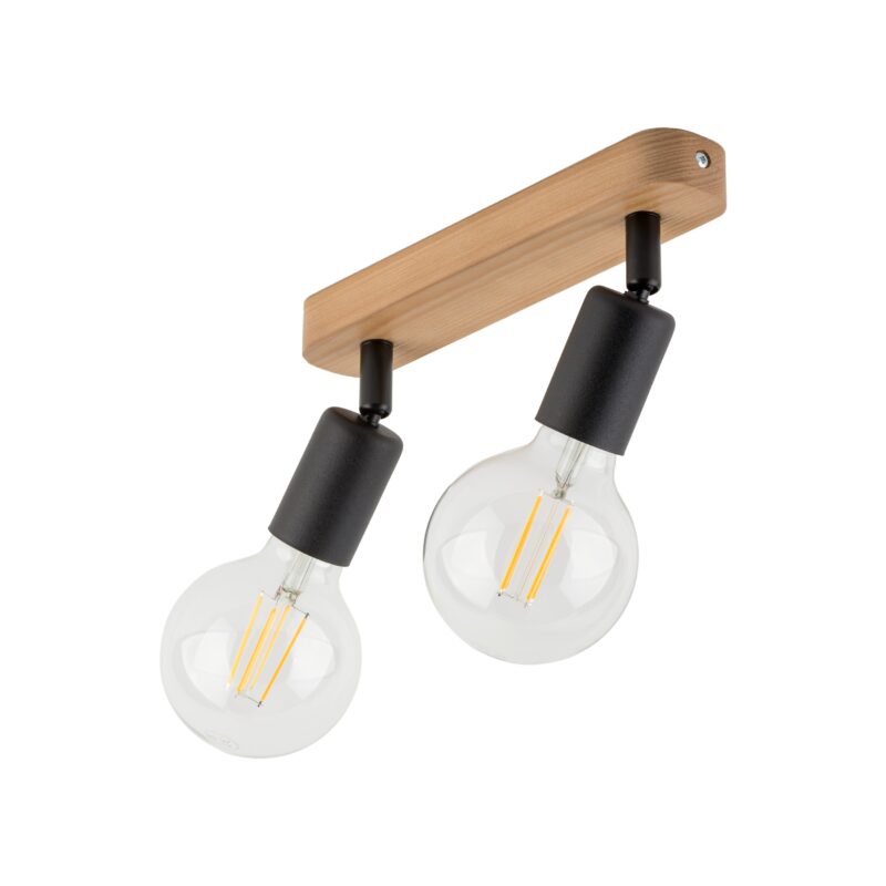 Lampa Sufitowa TK Lighting Simply Wood Black x2 - obrazek 3
