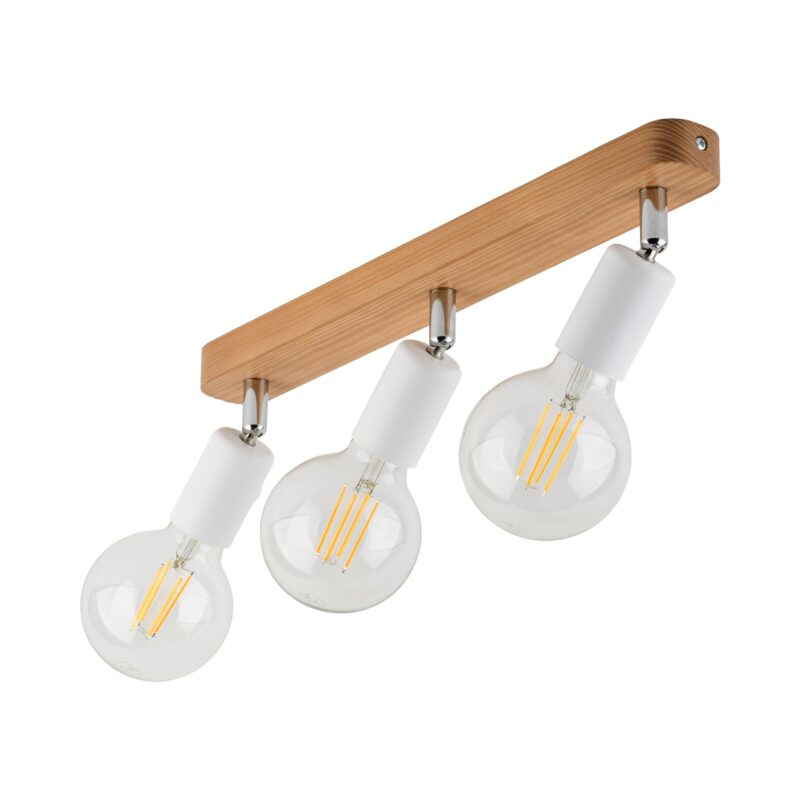 Lampa Sufitowa TK Lighting Simply Wood White x3 - obrazek 5