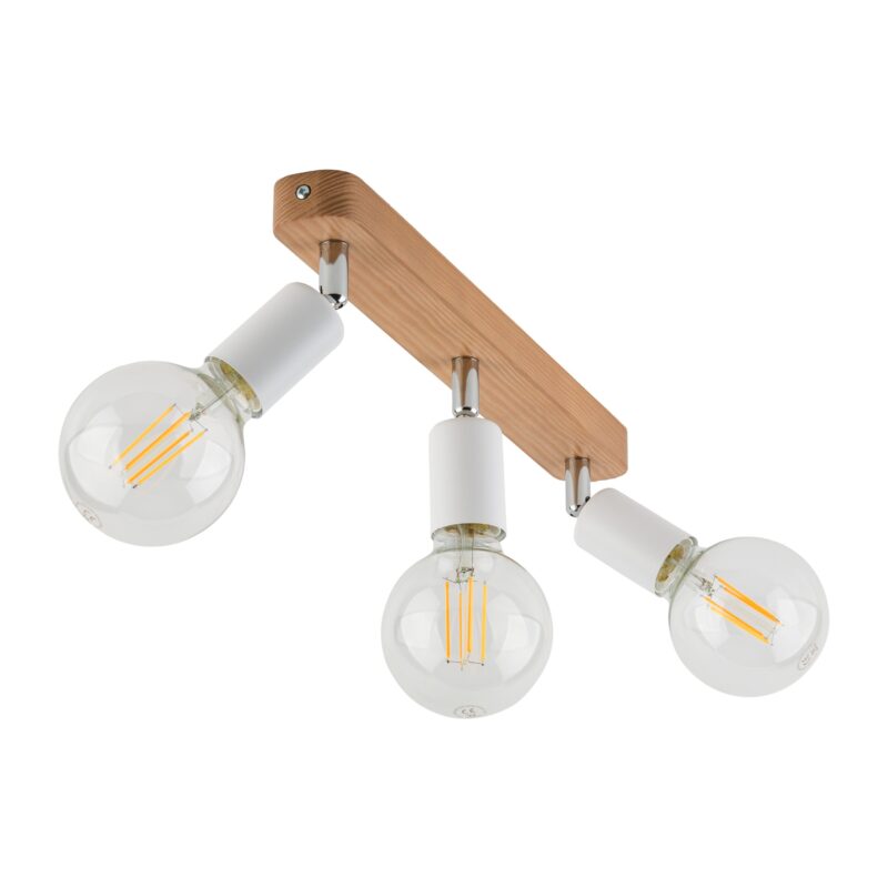 Lampa Sufitowa TK Lighting Simply Wood White x3 - obrazek 7