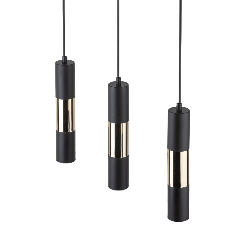 Lampa Wisząca TK Lighting Vivien Black/gold Listwa x3 - obrazek 5