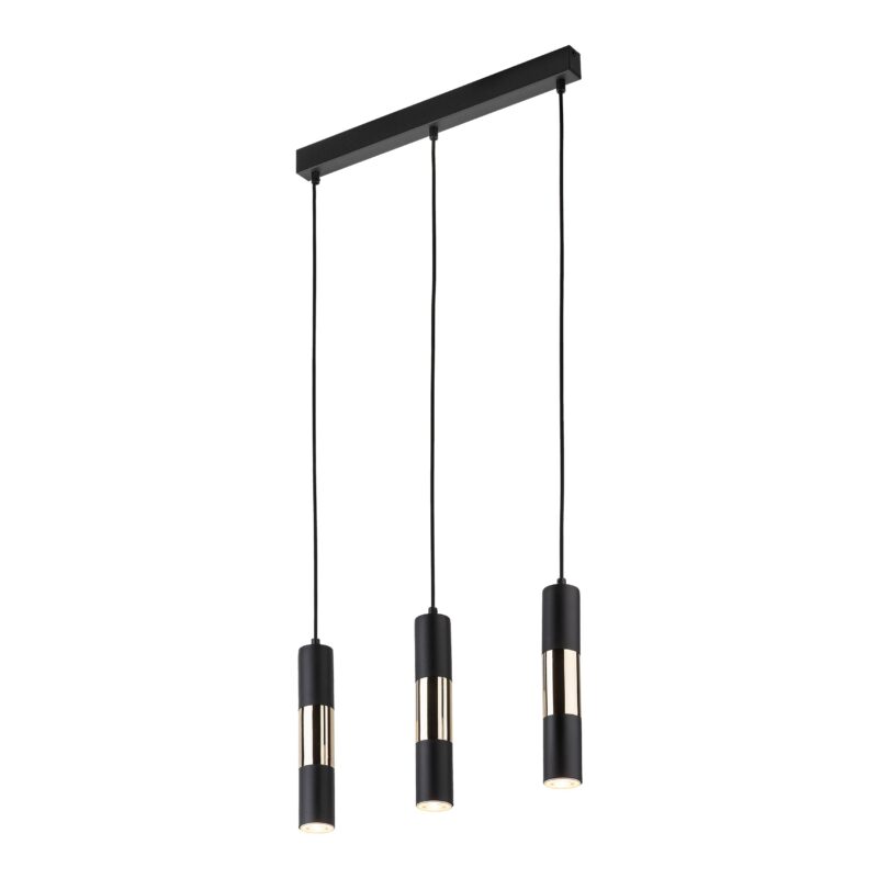 Lampa Wisząca TK Lighting Vivien Black/gold Listwa x3 - obrazek 6