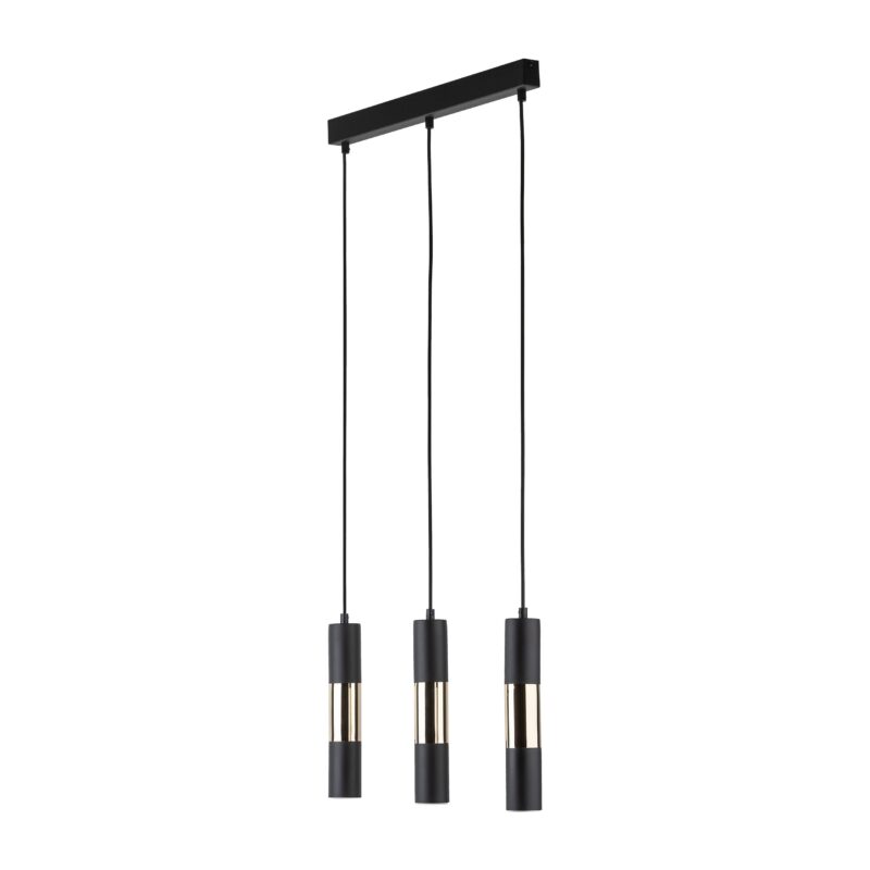 Lampa Wisząca TK Lighting Vivien Black/gold Listwa x3 - obrazek 8
