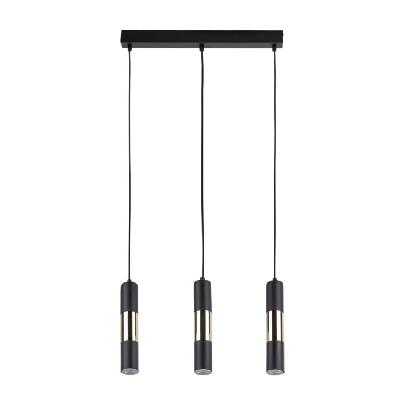 Lampa Wisząca TK Lighting Vivien Black/gold Listwa x3 - obrazek 10