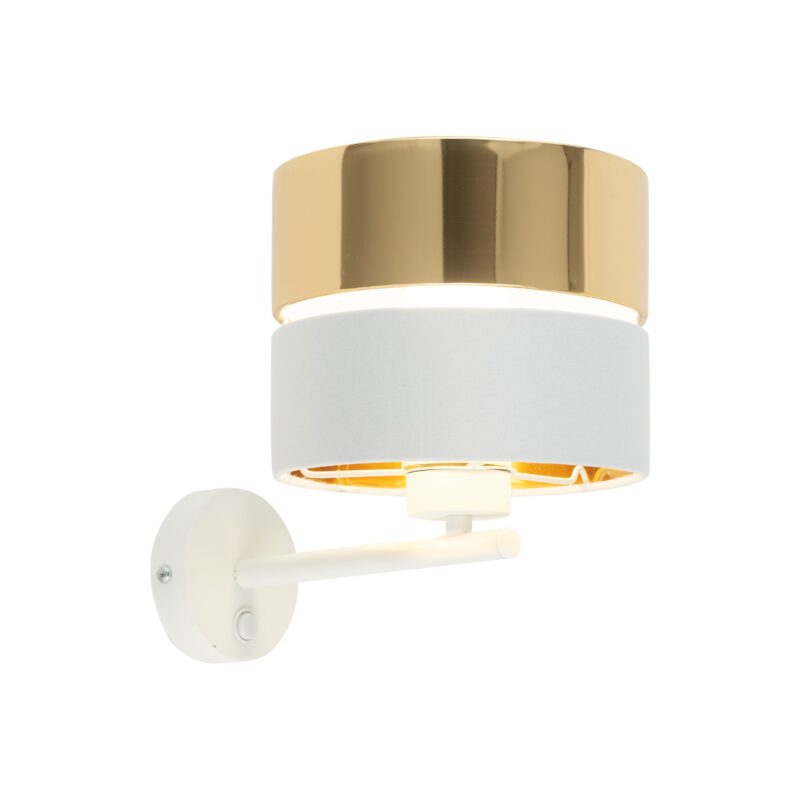 Kinkiet TK Lighting Hilton White/gold x1 - obrazek 4