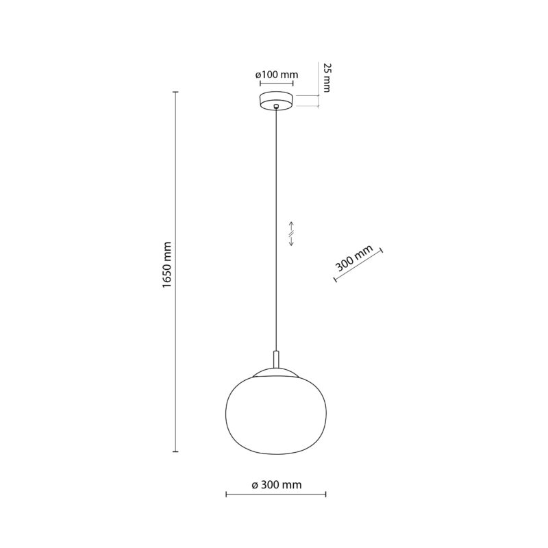 Lampa Wisząca TK Lighting Vibe White 300 x1 - obrazek 7