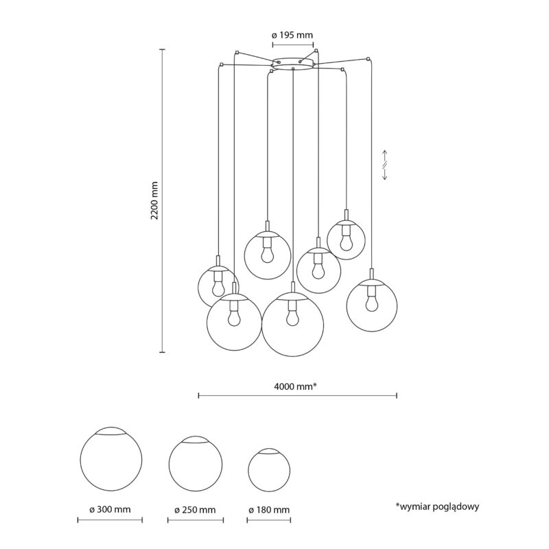 Lampa Wisząca TK Lighting Esme White x7 - obrazek 5