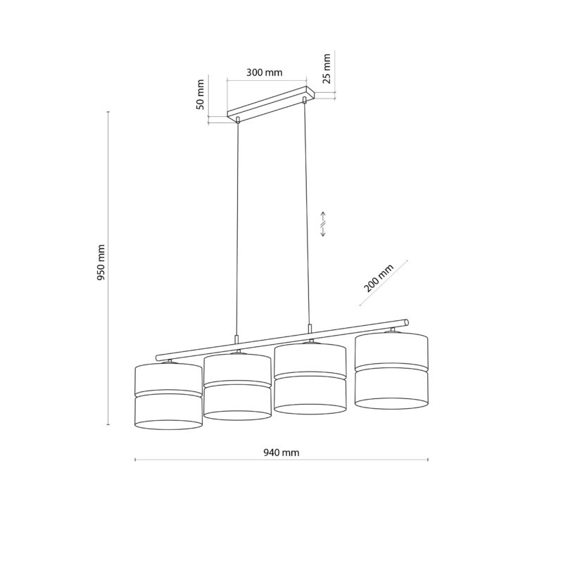 Lampa Wisząca TK Lighting Nicol x4 - obrazek 8