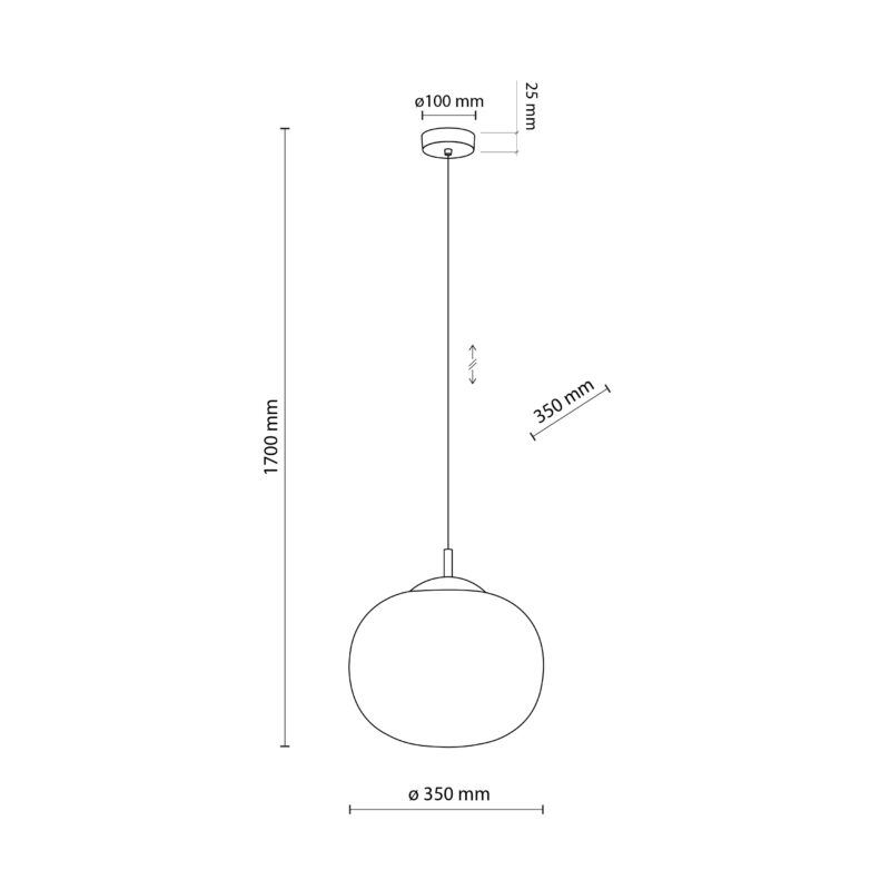Lampa Wisząca TK Lighting Vibe White 350 x1 - obrazek 7