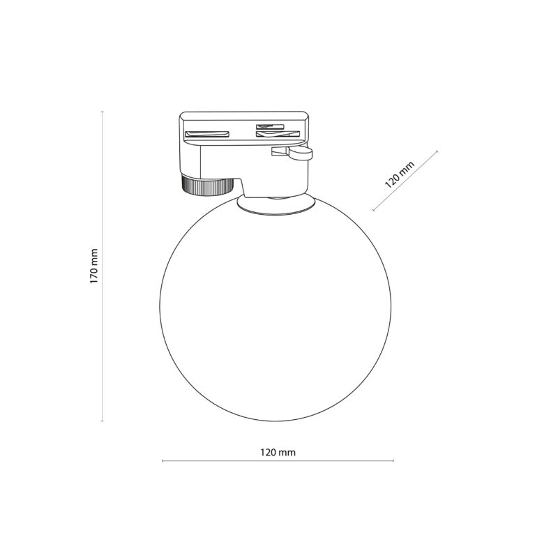 System szynowy TK Lighting Tracer Black White Glass G9 x1 - obrazek 3