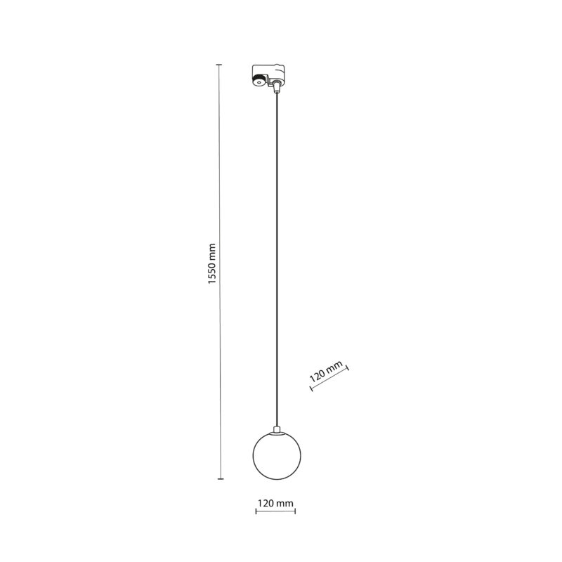 System szynowy TK Lighting Tracer Black White Glass Wisząca G9 x1 - obrazek 4
