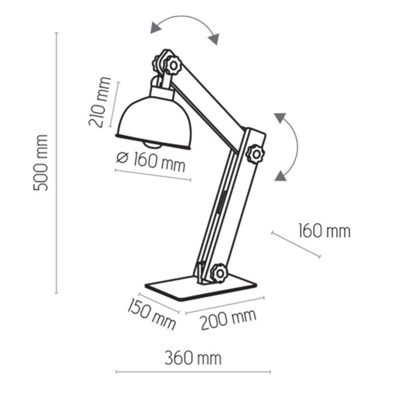 Lampka Nocna TK Lighting Oslo Black x1 - obrazek 3