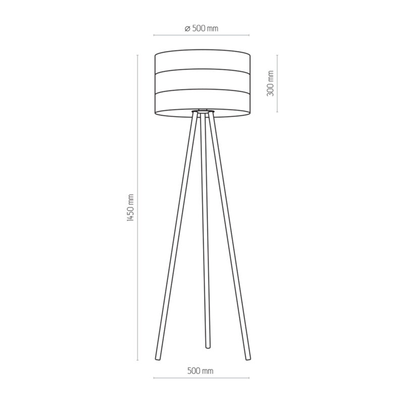Lampa Podłogowa TK Lighting Tago Black x1 - obrazek 4