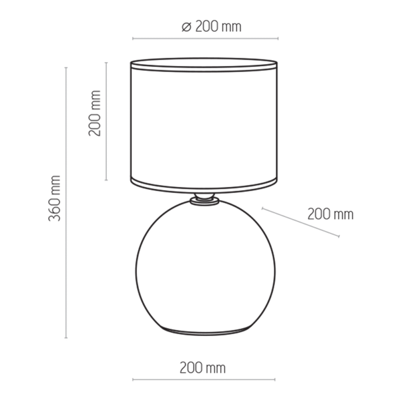 Lampka Nocna TK Lighting Palla Small White x1 - obrazek 3