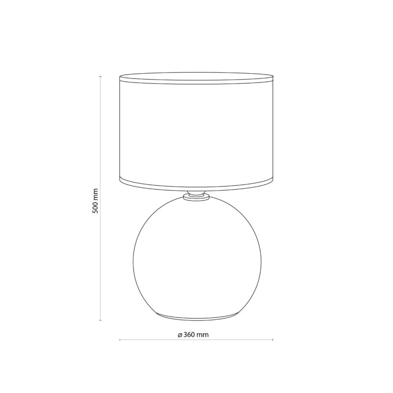 Lampka Nocna TK Lighting Palla Black x1 - obrazek 6