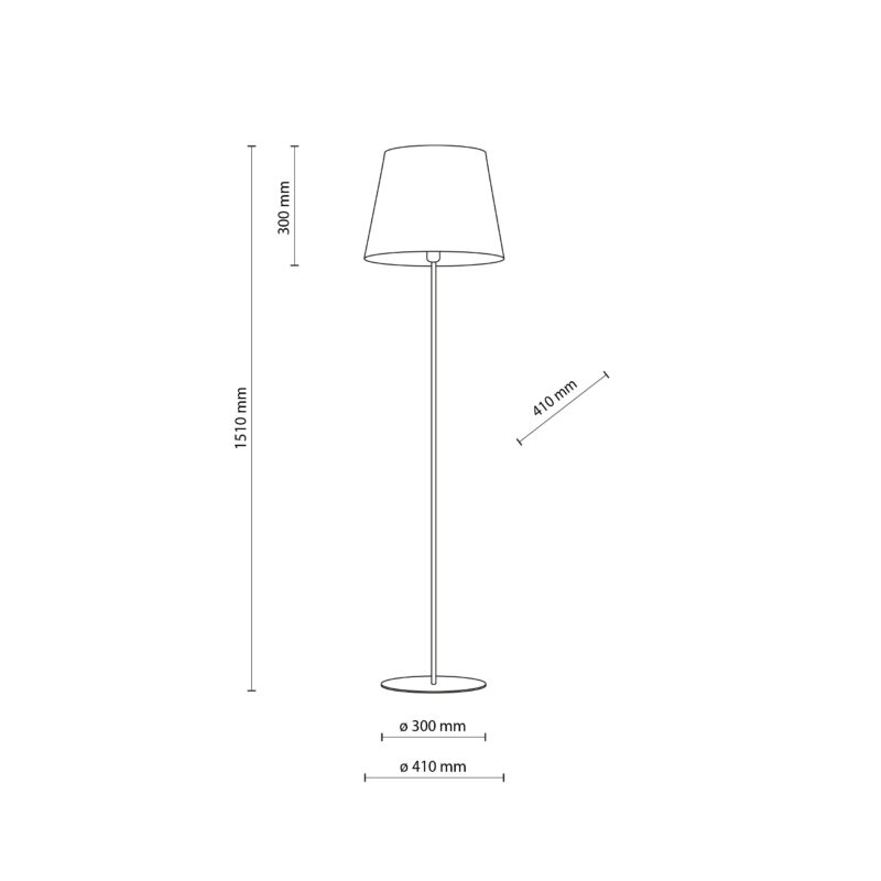 Lampa Podłogowa TK Lighting Chicago Linen x1 - obrazek 4