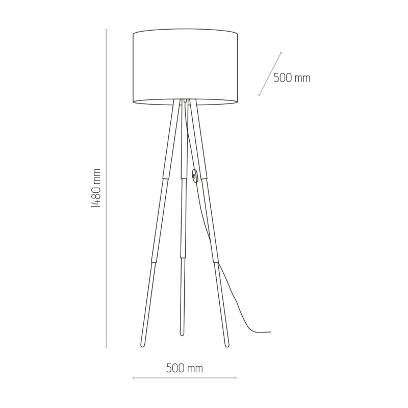 Lampa Podłogowa TK Lighting Tokyo Sosna/biały x1 - obrazek 4