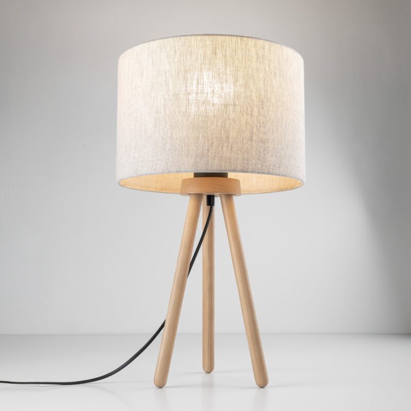 Lampka Nocna TK Lighting Tokyo Nature Sosna Postarzana x1 - obrazek 7