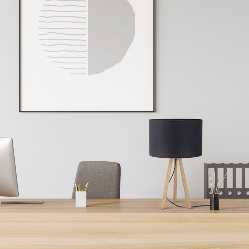 Lampka Nocna TK Lighting Tokyo Black Sosna Postarzana x1 - obrazek 3