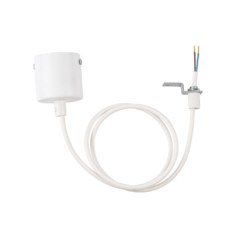 System szynowy TK Lighting Tracer Przewód Zasilający White 1m