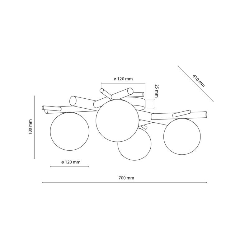 Lampa Sufitowa TK Lighting Sheron White x4 - obrazek 9
