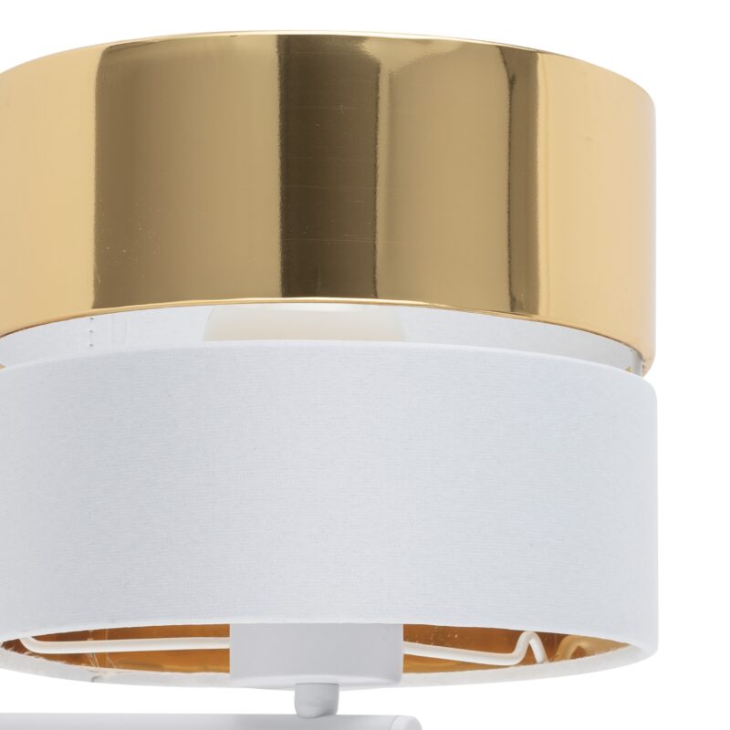 Kinkiet TK Lighting Hilton White/gold E27 + LED x2 - obrazek 3