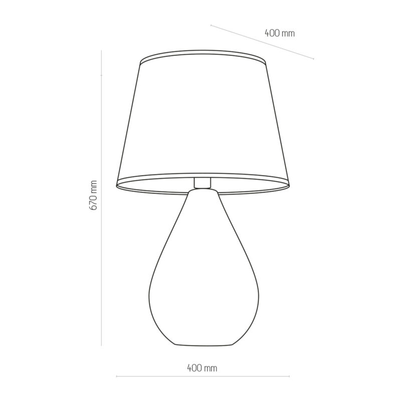 Lampka Nocna TK Lighting Lacrima Black/gold x1 - obrazek 7