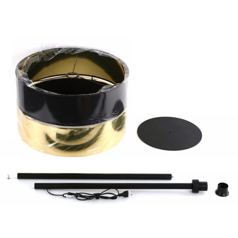 Lampa Podłogowa TK Lighting Hilton Black/gold x1 - obrazek 3