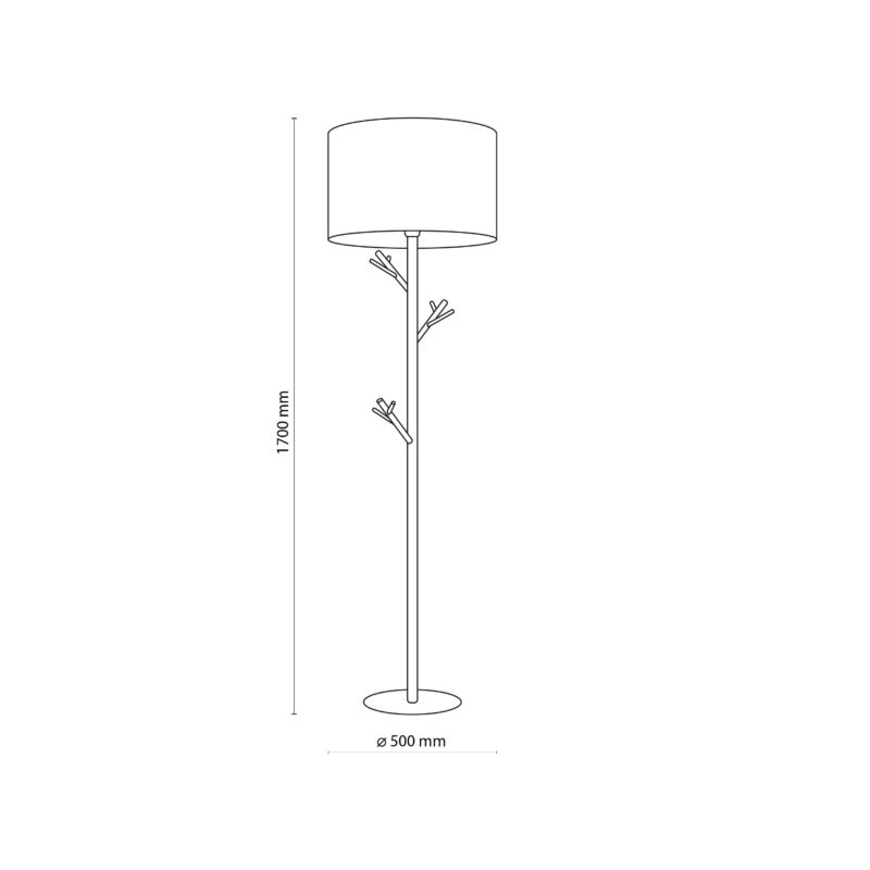 Lampa Podłogowa TK Lighting Albero Linen x1 - obrazek 4